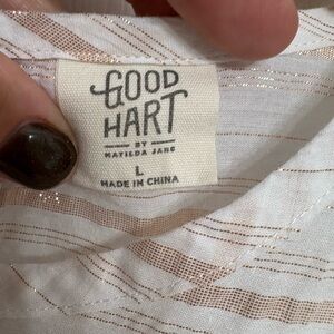 Matilda Jane White and Gold Blouse